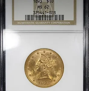 Buy 1893 $10 Gold Liberty NGC MS62 at the Best Price