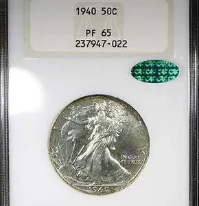 1940 Proof Walking Liberty Half Dollar NGC PR65 CAC